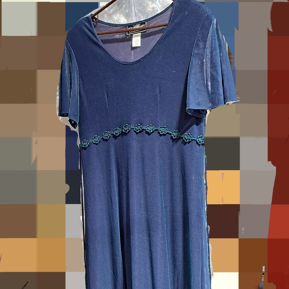 Vintage Metallic Molly Malloy Evening Dress sz 14